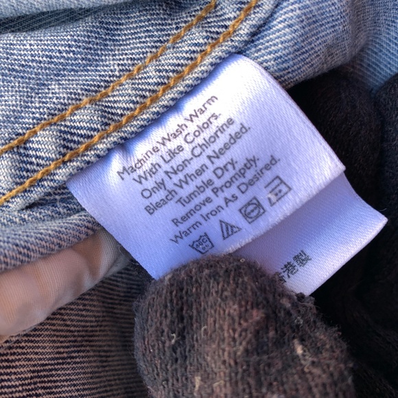 Eddie Bauer Mens Jean Jacket Size Small Denim Winter Vintage Distressed Trucker - Picture 5 of 9